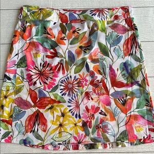 Rip Skirt Hawaiian wrap skirt MED tropical print EUC